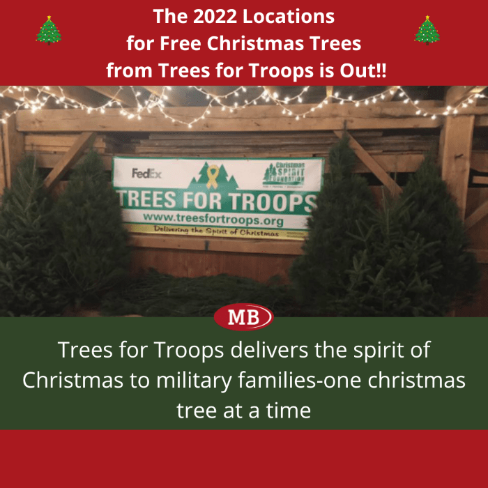 The 2022 Trees for Troops locations have been announced! Trees for